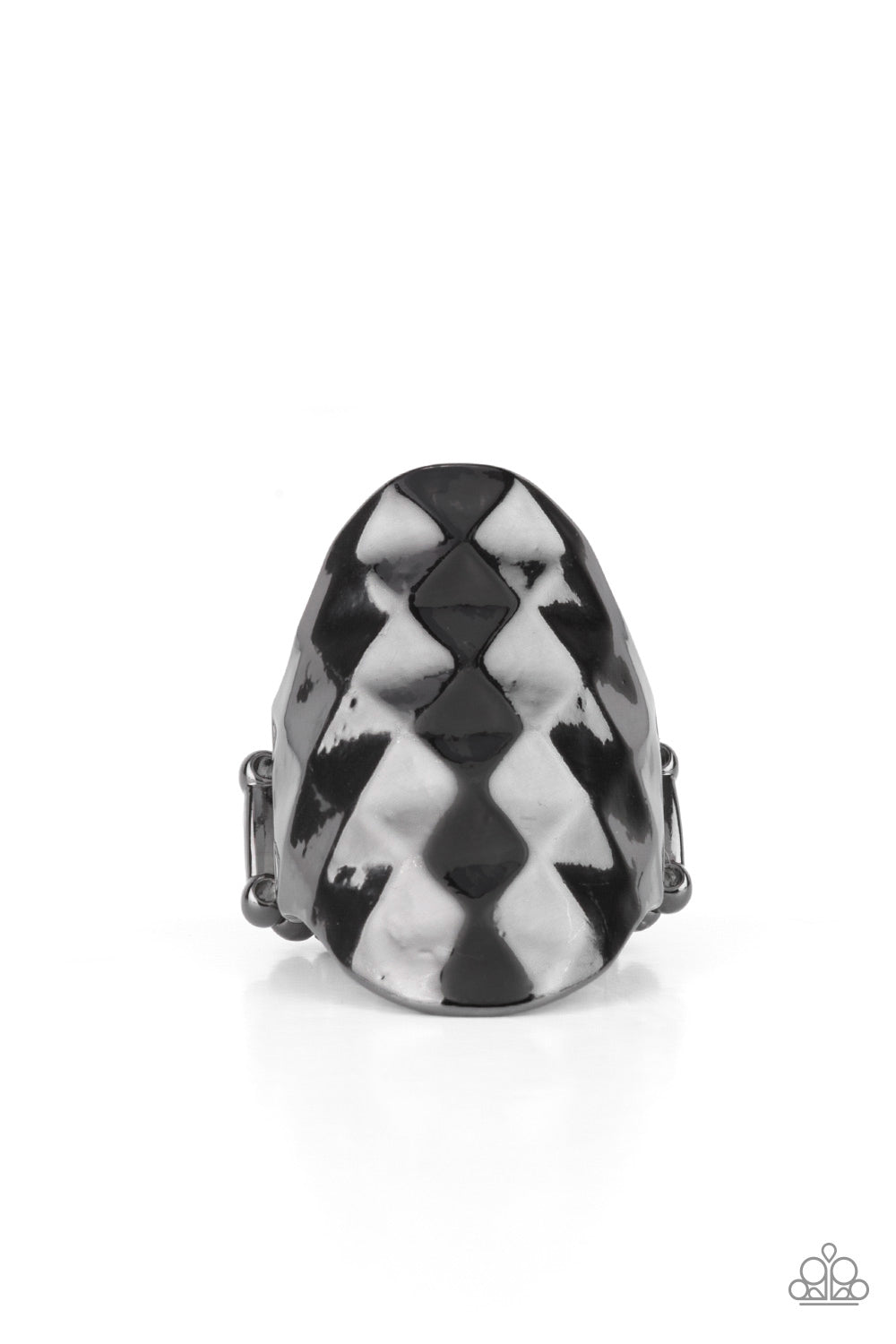 Ferociously Faceted - Black - Paparazzi - Davetta Jewels